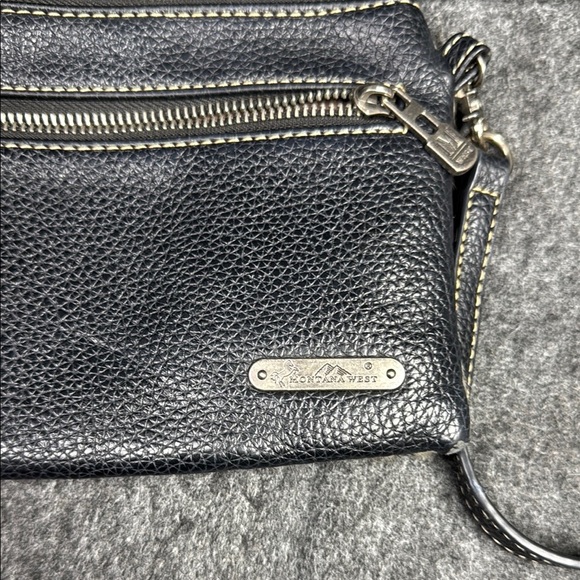 Montana West Black and Cream Crossbody Bag with Animal Print - Picture 2 of 8